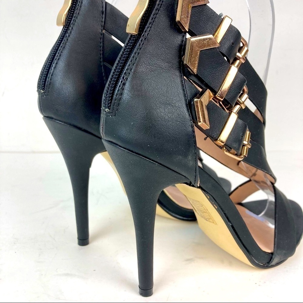 MACHI Black Strappy Boadan Heels/ Sandals   Size 7 - Picture 6 of 14